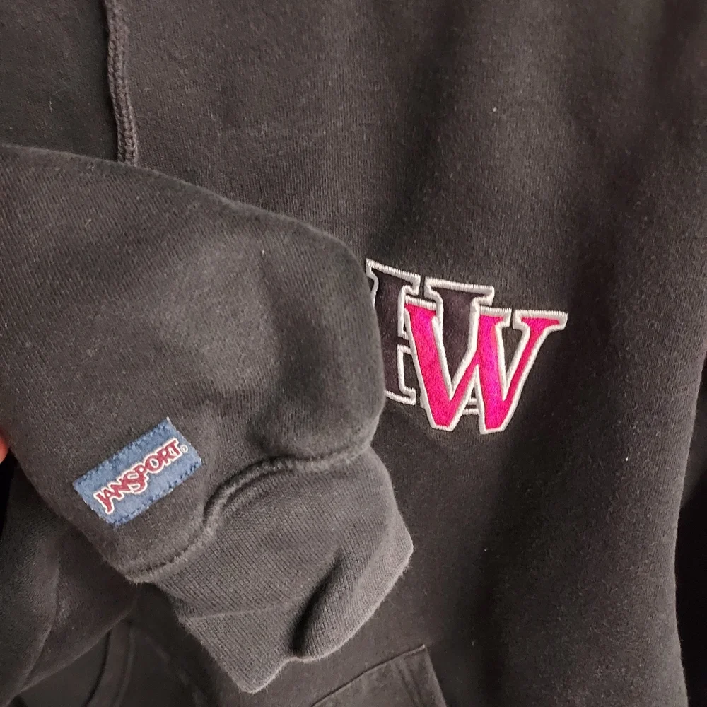 Jansport women's black HW hoodie L - Picture 4 of 5